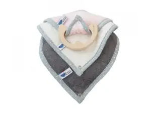 Lullalove SupeRRO baby ECO set - 3x Bryndák a kousátko 2v1