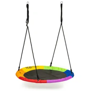 Houpací kruh Ecotoys, duhový - 100 cm, nosnost 100 kg