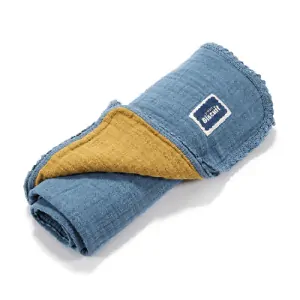 La Millou - Oboustranná mušelínová plenka 100x100 cm - Navy/Honey