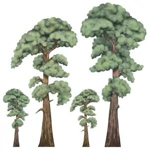 Samolepky na zeď - Stromy, výška 111, 110 a 45 cm