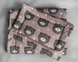 Sada přikrývky a polštáře Gugu the Hero - Teddy pink