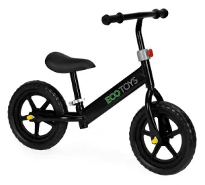 Eco Toys Dětské odrážedlo s nastavitelnou výškou sedadla - černé