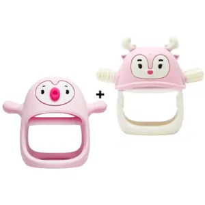 Smily Mia Sada kousátek Sob a Tučňák - Light pink