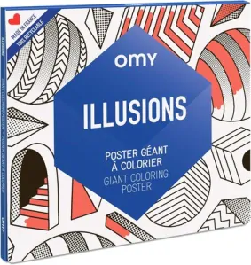 OMY Velký vybarvovací plakát, omalovánka - Illusions 70 x 100 cm