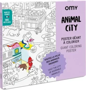 OMY Velký vybarvovací plakát - Animal City 70 x 100 cm