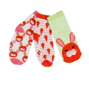 Zoocchini - Protiskluzové ponožky set 3 ks - Zajíček, 0-24m.