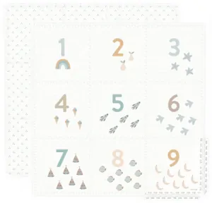 Play&Go Pěnové puzzle, oboustranná hrací podložka/úložný box/hrací domeček 3v1 - Numbers/Dots