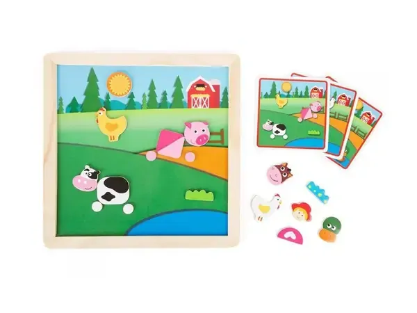 Legler - Magnetické puzzle Farma - 46 ks