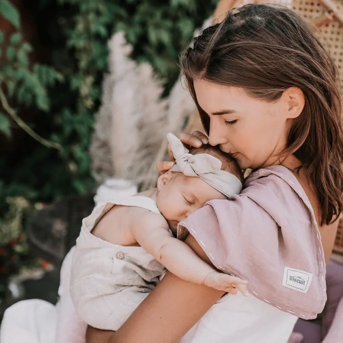 La Millou - 2ks mušelínové pleny/bryndáčky - French Levander/Off white