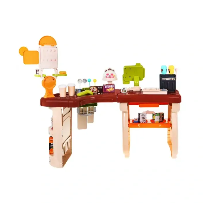 Dětský supermarket s nákupním vozíkem a doplňky