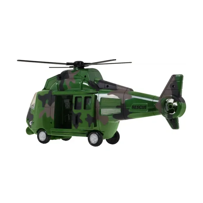 Vrtulník se zvuky a světly - tmavě zelený