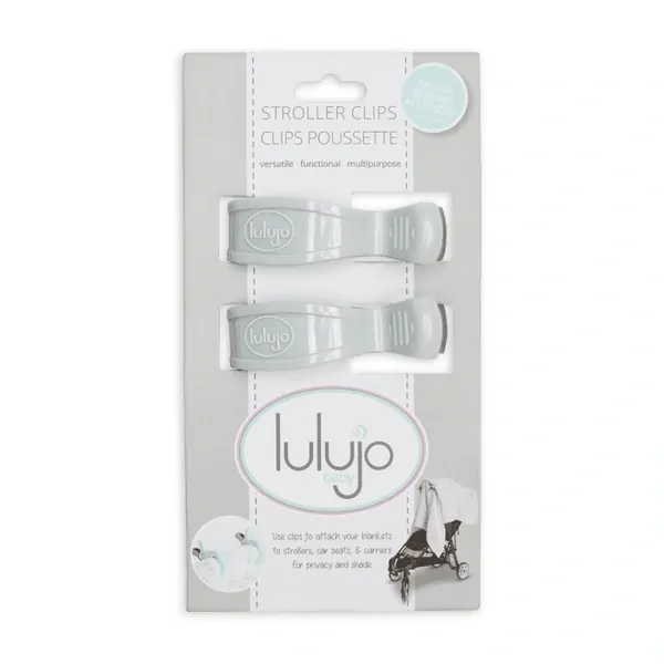Lulujo Multifunkční klipsy ke kočárku - Grey, 2ks