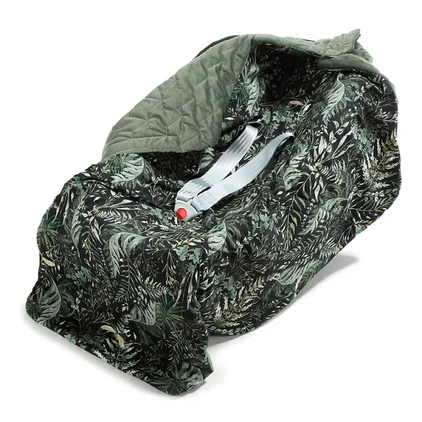 La Millou Zavinovací deka do autosedačky Botanical/Velvet khaki