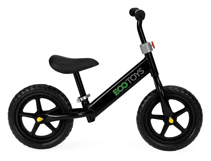 Eco Toys Dětské odrážedlo s nastavitelnou výškou sedadla - černé