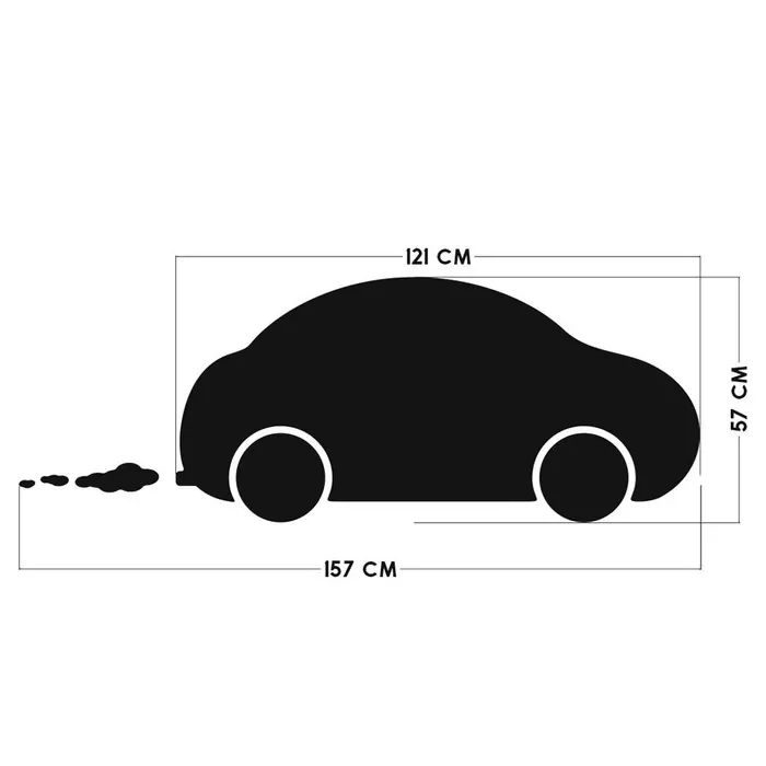 Tabulová samolepka na zeď - Auto 121 x 57 cm