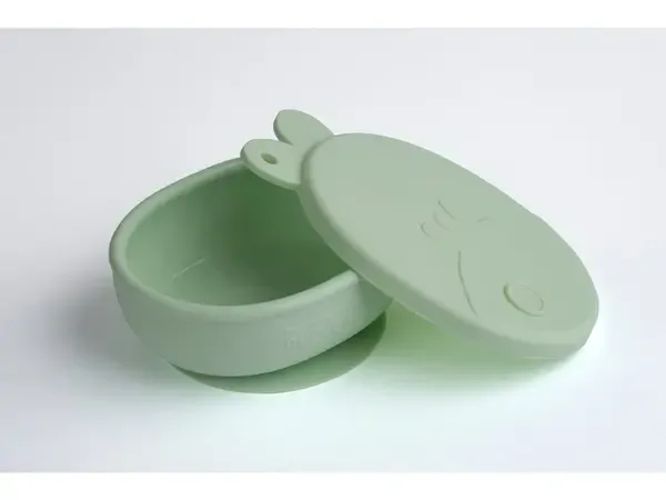 Chouchouatti Silikonová miska s přísavkou - Fish, mint