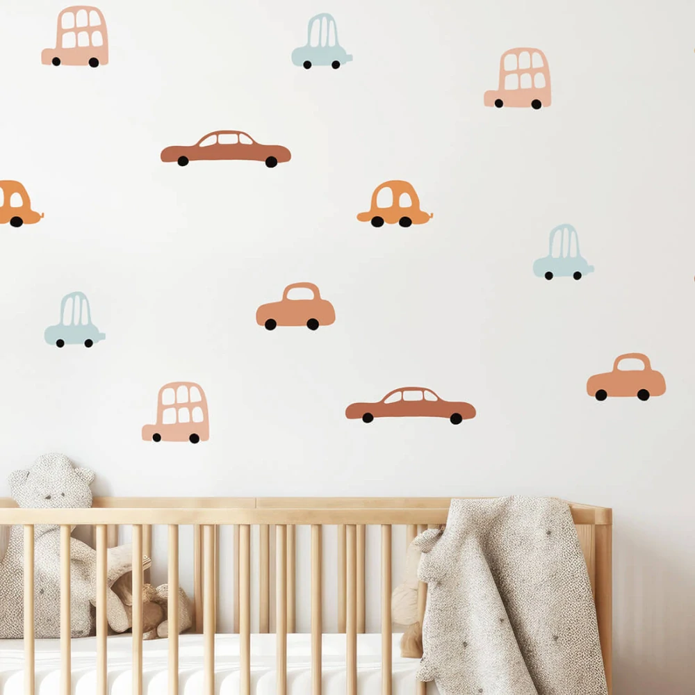 Samolepky na zeď - Autíčka, var. II