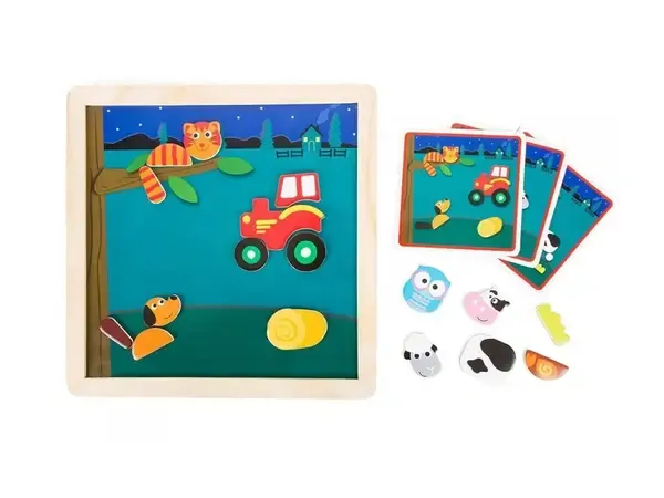 Legler - Magnetické puzzle Farma - 46 ks