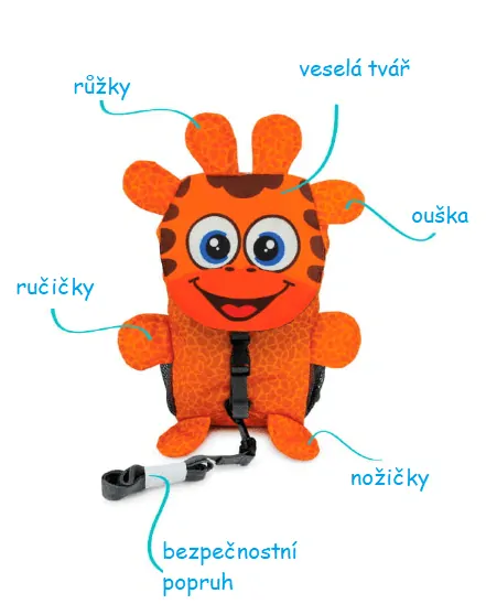 Hugger Animal Dětský batoh - Gerry Giraffe