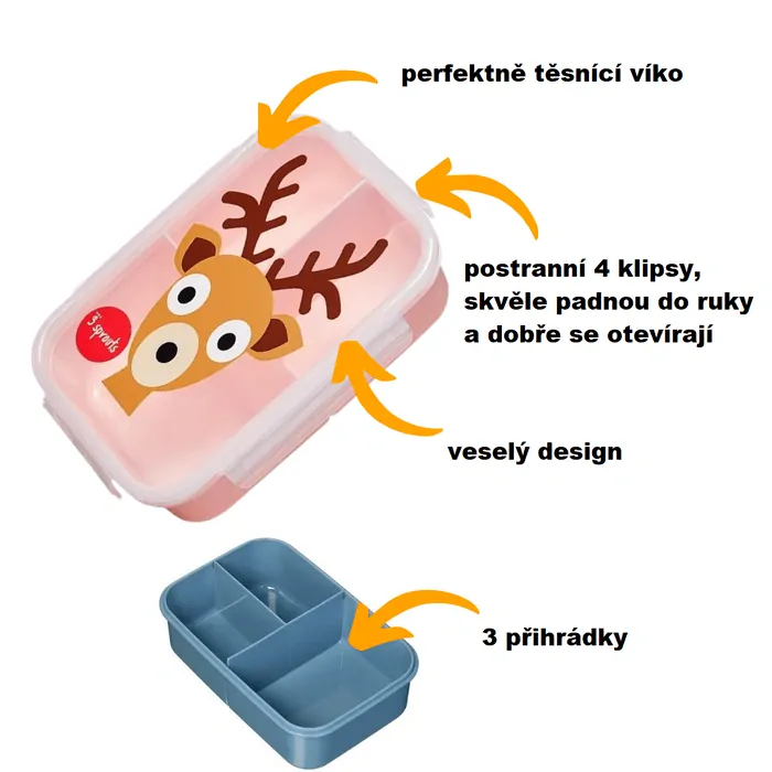 3 Sprouts Svačinový box - Polární medvěd