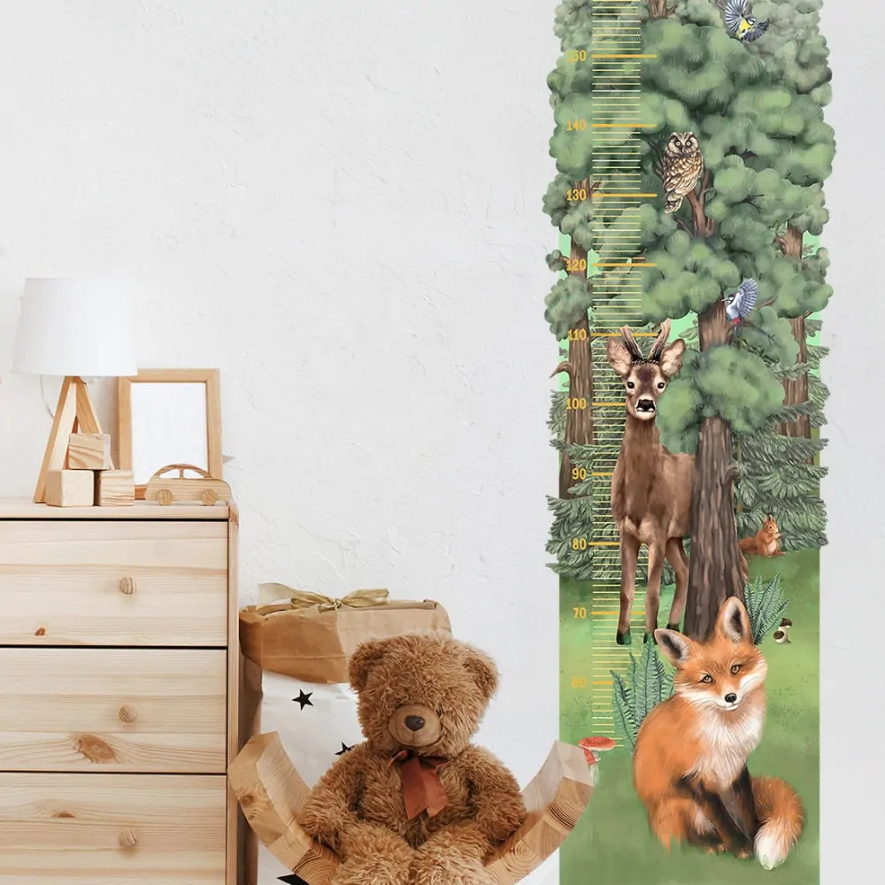 Samolepka na zeď metr - Lesní zvířátka