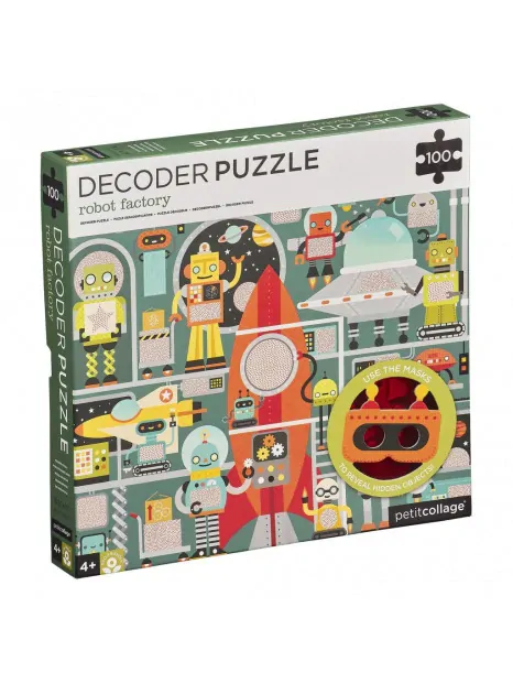 Dětské puzzle Petit Collage - Robot Factory, 100 ks