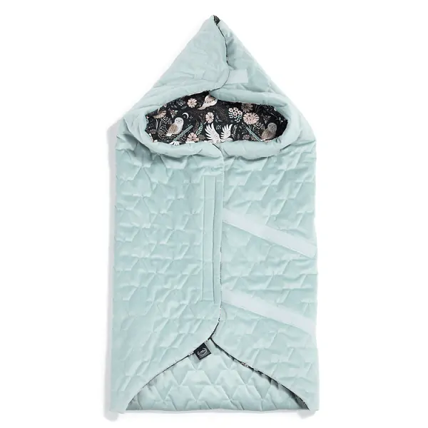 La Millou Zavinovací deka do autosedačky Magic owl/Velvet smoke mint