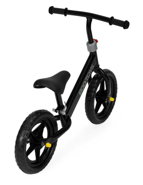 Eco Toys Dětské odrážedlo s nastavitelnou výškou sedadla - černé