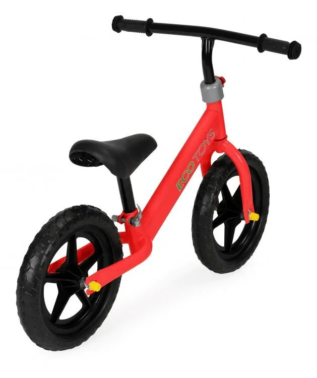Eco Toys Dětské odrážedlo s nastavitelnou výškou sedadla - červené