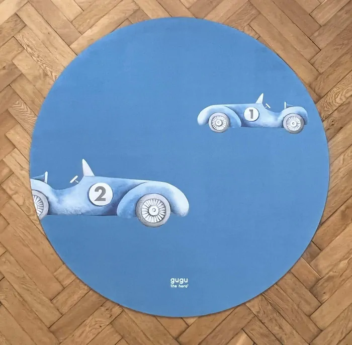 Gugu the Hero Kaučuková hrací podložka PRIME - Racing Cars CIRCLE