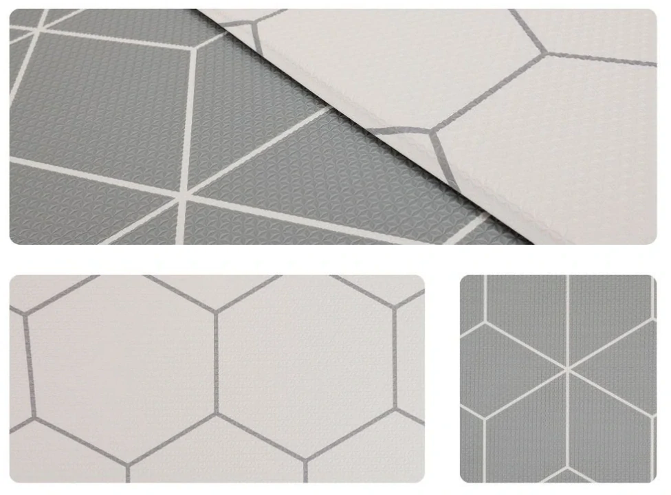 LALALU Podložka na hraní Premium Hexagon 190 x 130 x 1,2 cm