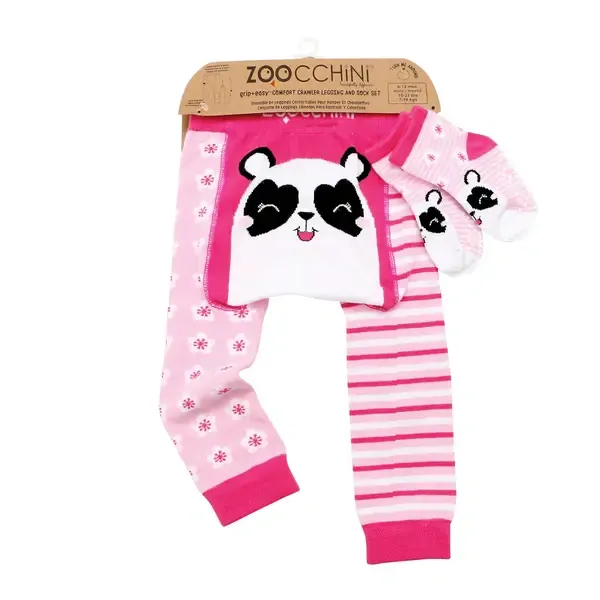Zoocchini Legíny a ponožky - Panda, 12-18 měsíců