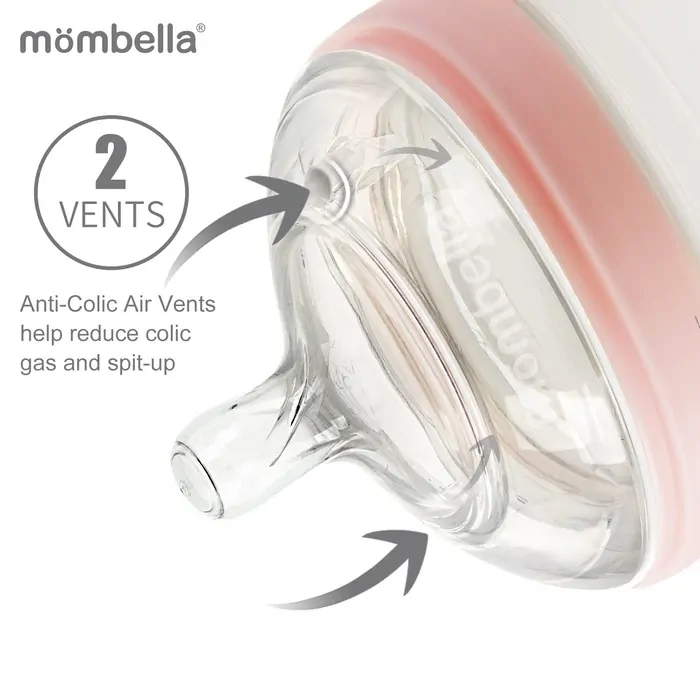Mömbella Antikoliková láhev PPSU - Rose, 300ml