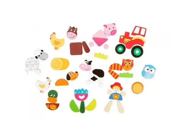 Legler - Magnetické puzzle Farma - 46 ks