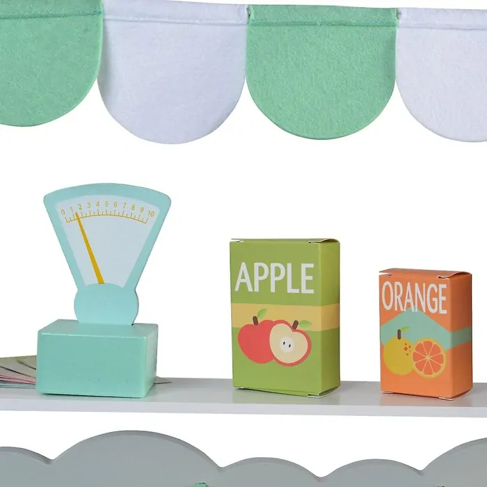 Dřevěný trhový stánek s doplňky Ecotoys