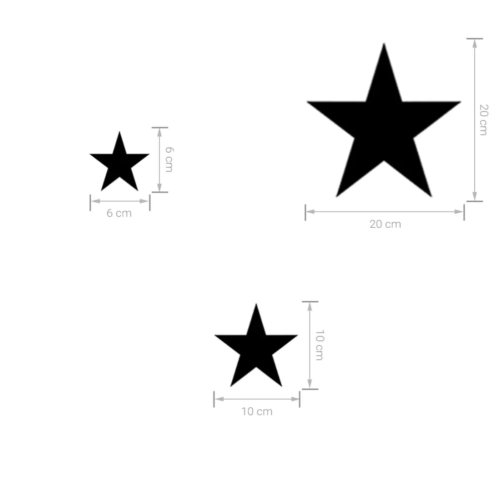 Samolepky na zeď - Mix hvězd 32ks - stříbrné