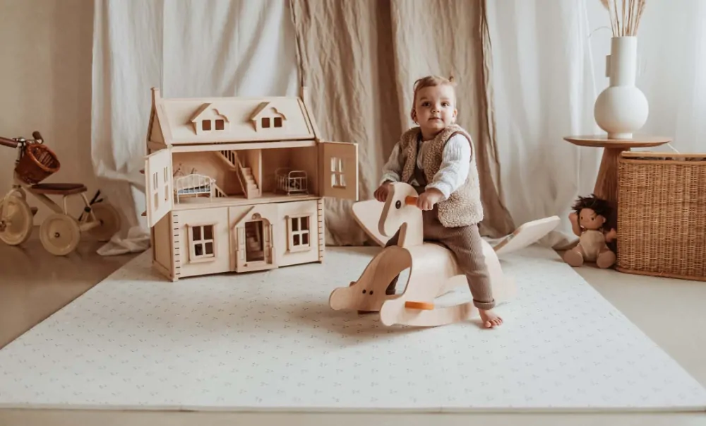 Play&Go Pěnové puzzle, oboustranná hrací podložka/úložný box/hrací domeček 3v1 - Numbers/Dots