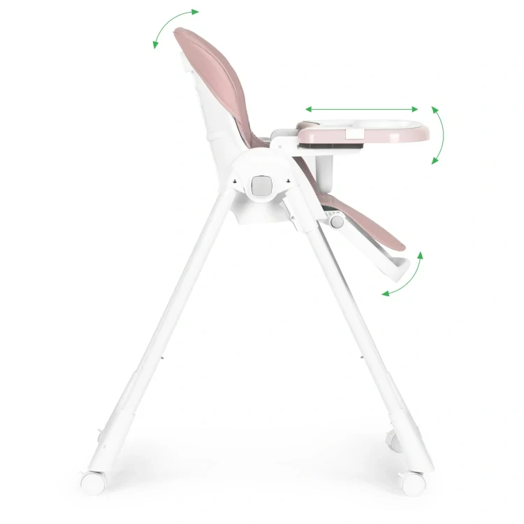 Jídelní židlička EcoToys, nastavovací - pink