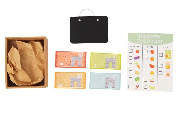 Dřevěný trhový stánek s doplňky Ecotoys