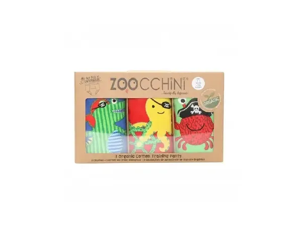 Zoocchini učící kalhotky - Set 3ks, chlapecké 3-4 roky, Piráti