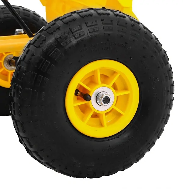 Šlapací motokára A18 Champion, žlutá - nafukovací kola