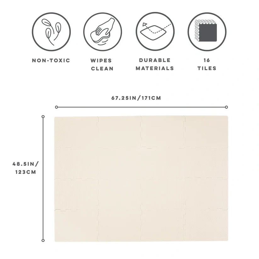 3 Sprouts Pěnová hrací podložka Cream New